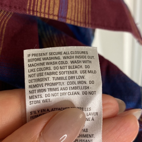 NWOT 5.11 Tactical Concealed Carry Blue Burgundy Plaid - Picture 9 of 10